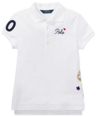 Polo Ralph Lauren - Big Girls Patchwork Stretch Piqu&eacute; Polo Shirt