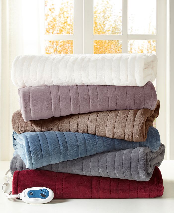 Beautyrest Plush Electric Throw, 60" x 70" Macy's