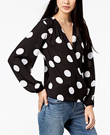Printed Surplice Top, Created for Macy's
