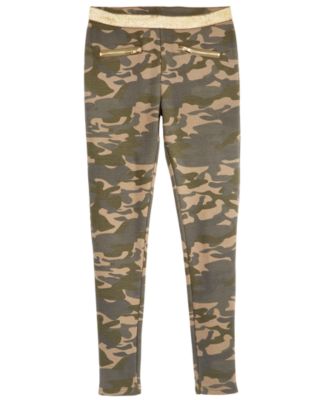 Epic Threads - Big Girls Camouflage Moto Pont&eacute; Knit Pants