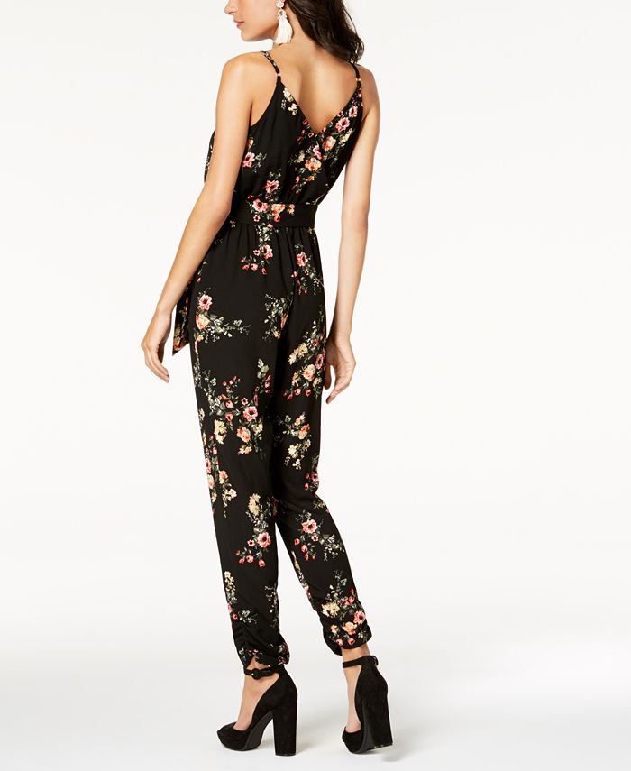 Material Girl Juniors' Printed Adjustable Jumpsuit, Created for Macy's