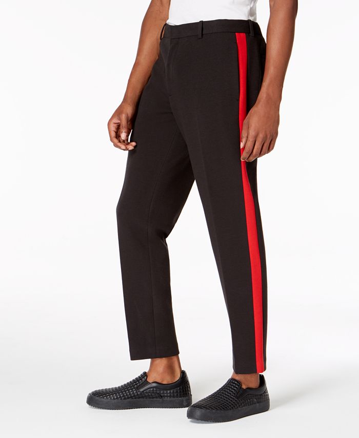 INC International Concepts I.N.C. Men's Slim-Fit Side Stripe 28.5 Inseam  Cropped Knit Pants, Created for Macy's - Macy's