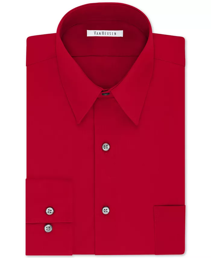 Men's Big & Tall Regular-Fit Wrinkle-Free Poplin Solid Dress Shirt - thumbnail 3