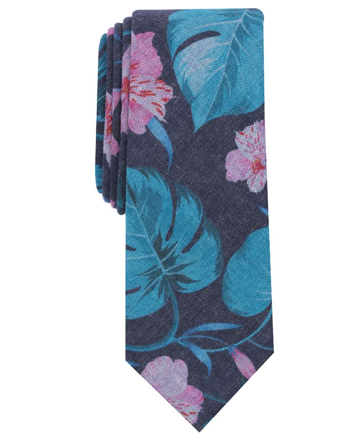 Bar III Men's Healani Palm Skinny Tie, Created for Macy's - Macy's