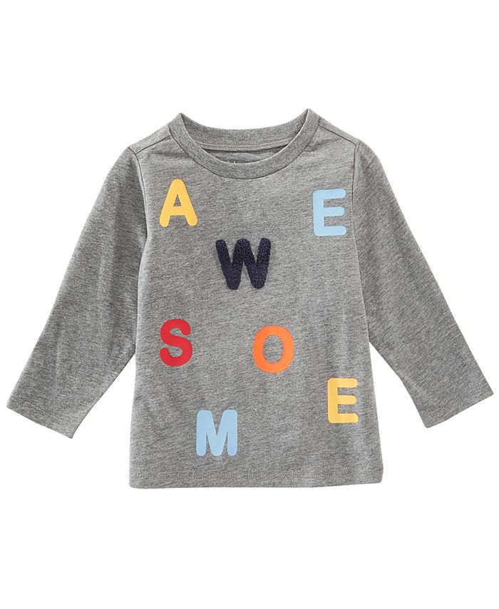 First Impressions Baby Boys Awesome-Print T-Shirt, Created for Macy's ...