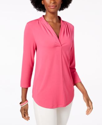 macys pink tops