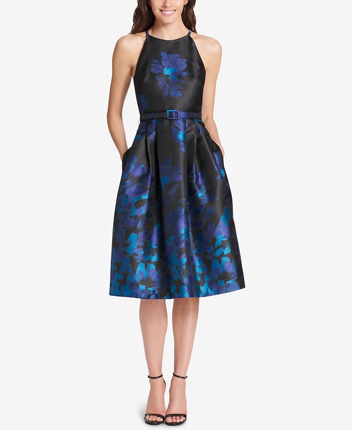Jessica Howard Belted Fit & Flare Dress - Macy's
