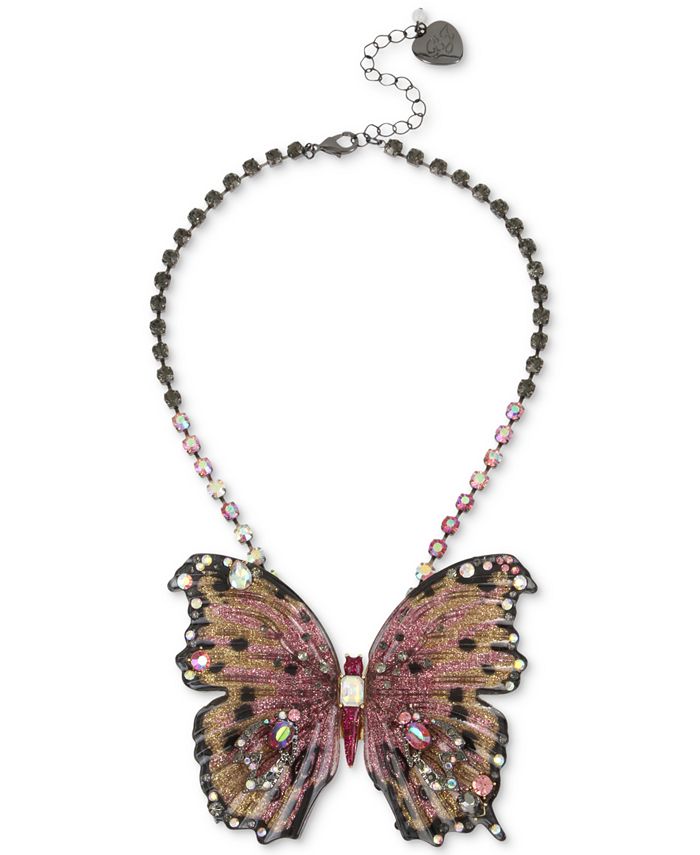 Betsey johnson discount large butterfly necklace