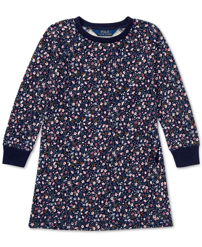 Polo Ralph Lauren Toddler Girls Floral-Print French Terry Cotton Dress ...