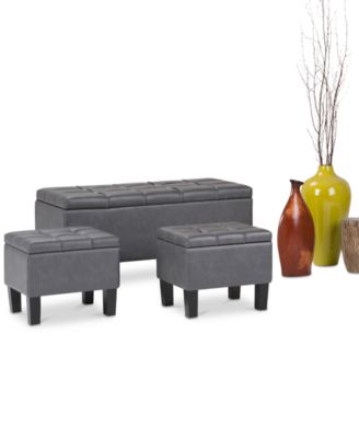 Poway 3-Pc. Ottoman Bench