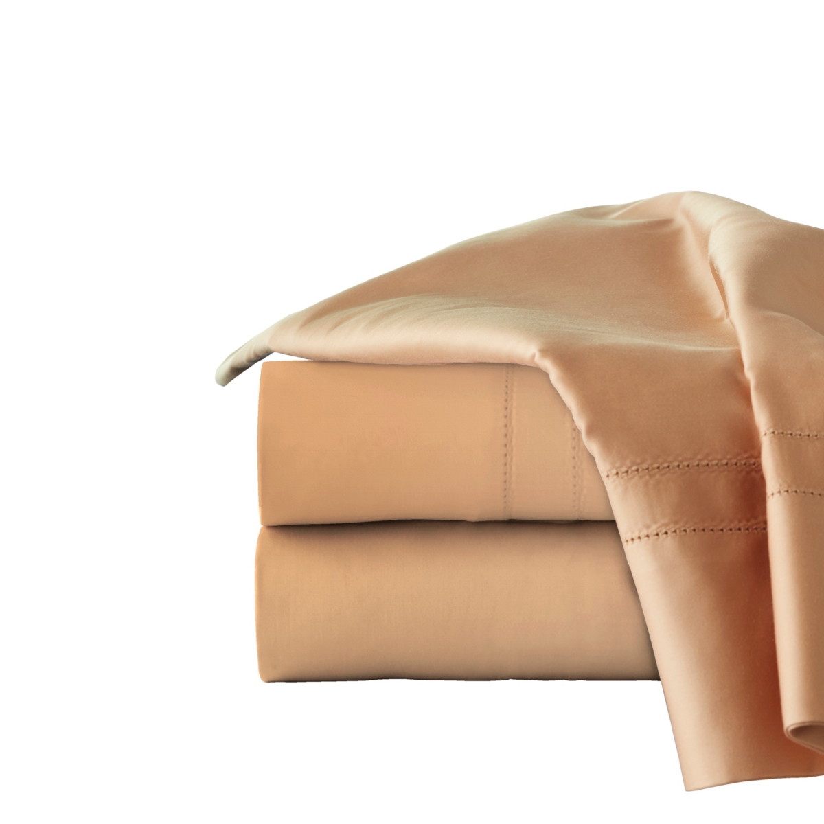 Pointehaven Solid 620 Thread Count Cotton Sheet Set 4-pc. Sheet Set, Queen In Iced Coffee