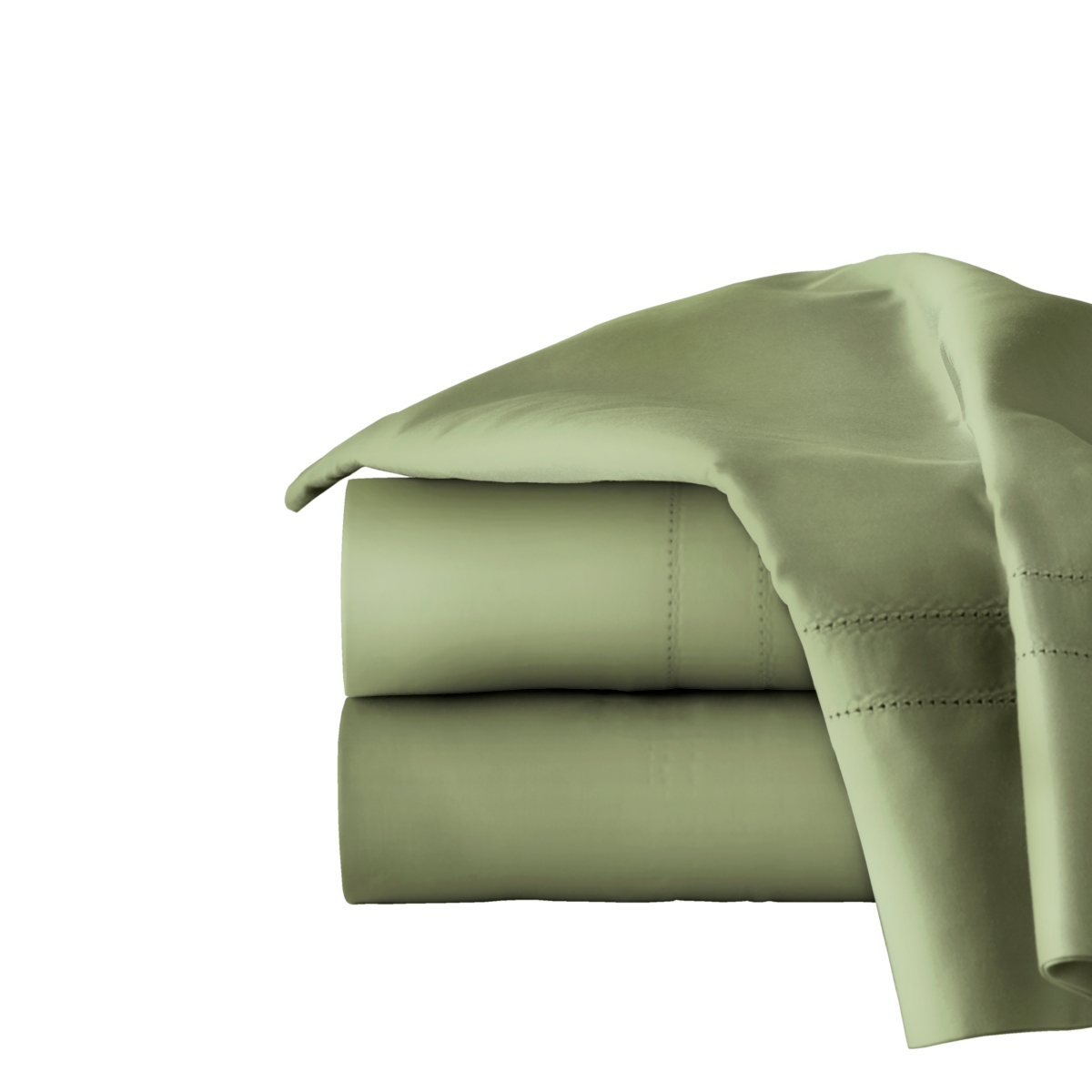 Pointehaven Solid 620 Thread Count Cotton Sheet Set 4-pc. Sheet Set, Queen In Moss
