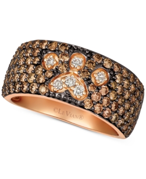 image of Le Vian Chocolate & Nude Diamond Paw Print Ring (2-1/3 ct. t.w.) in 14k Rose Gold