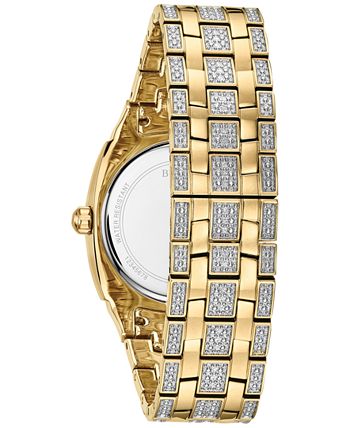 Bulova - Men's Two-Tone Stainless Steel & Crystal-Accent Bracelet Watch 40mm