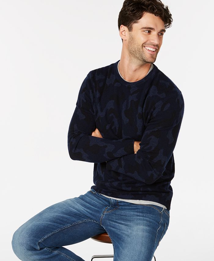 Club Room Men's Camo Cashmere Sweater, Created for Macy's Macy's