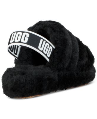 macy's black ugg slippers