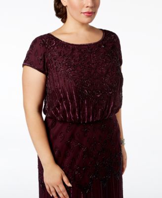 Plus Size Adrianna Papell Chiffon Overlay Dress