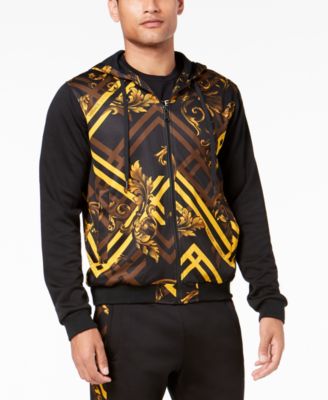 versace jeans sweatshirt with yellow baroque print