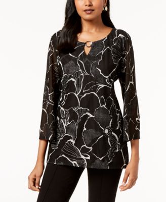 JM Collection - Printed Textured Tunic