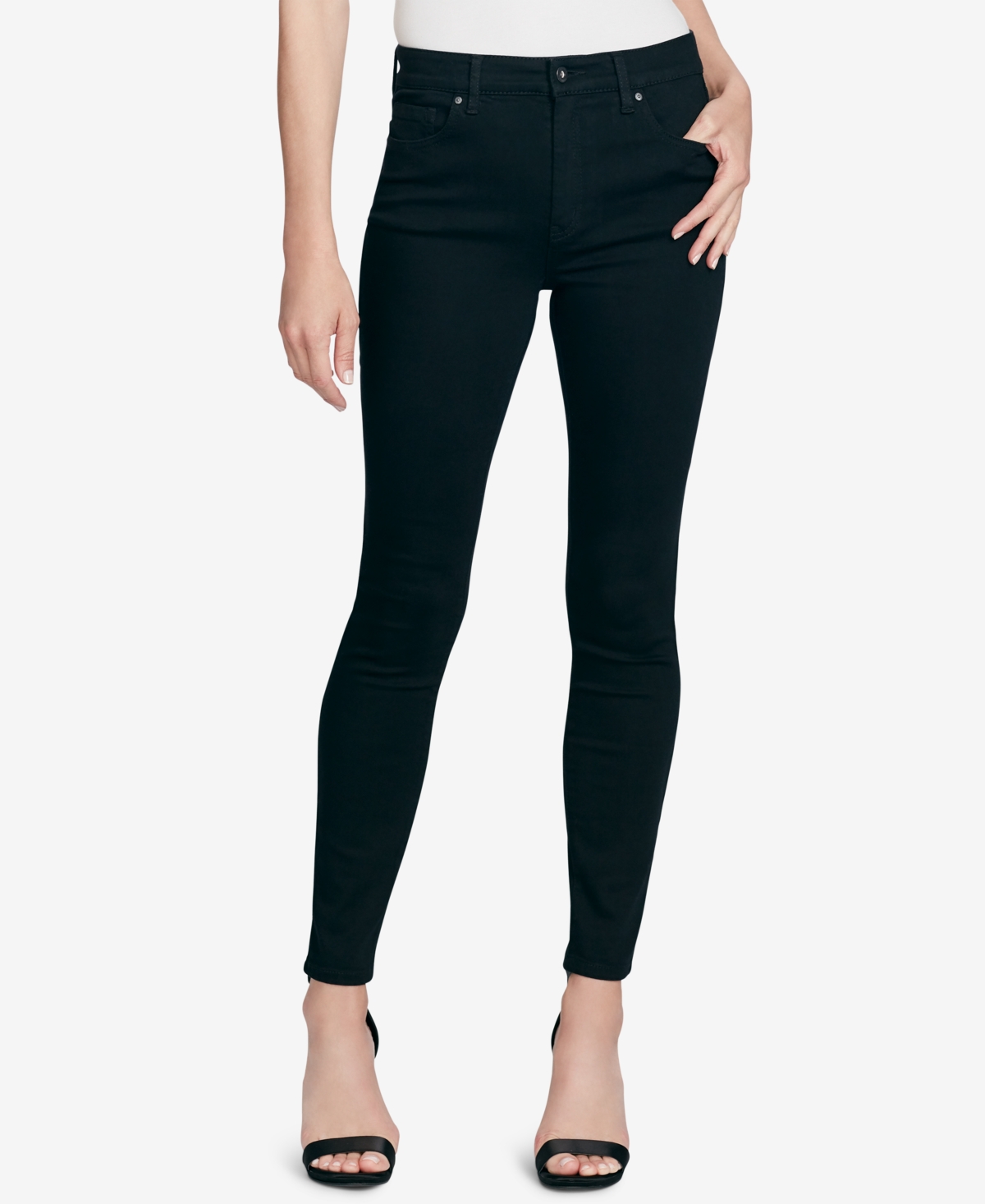 Shop Jessica Simpson Adored Hi Rise Skinny Jeans In Black