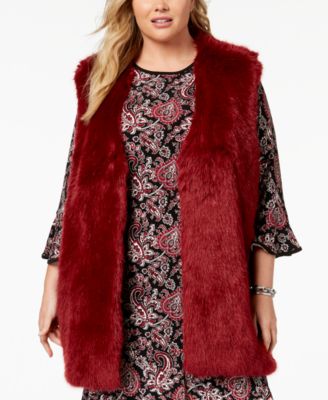 michael kors fur vest macy's