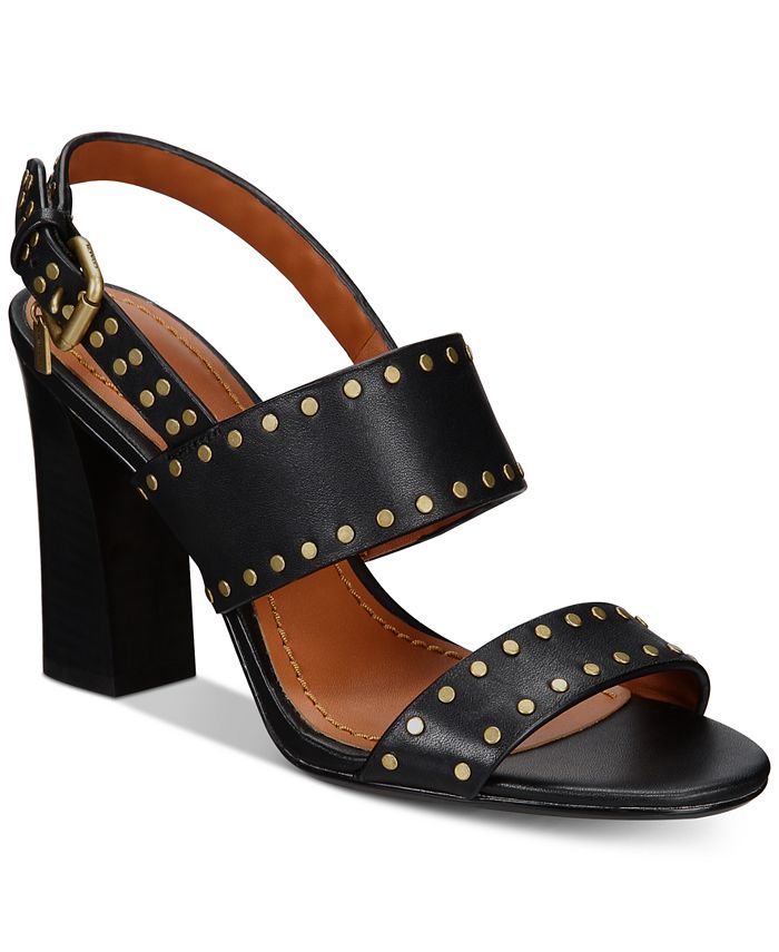 COACH Rylie Stacked-Heel Dress Sandals - Macy's