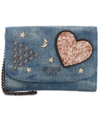 GUESS - In Love Denim Double Date Wallet