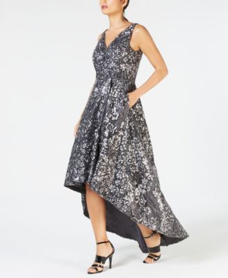 macy's calvin klein high low dress