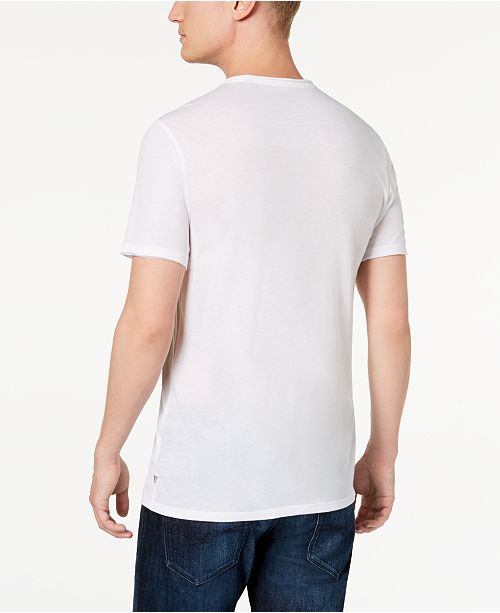GUESS Men's Raw Edge V-Neck T-Shirt - T-Shirts - Men - Macy's