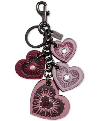 NWT Coach studded HEART orders APPLIQUE BAG CHARM F40696)