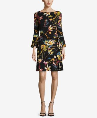ECI - Printed Tie-Waist Dress