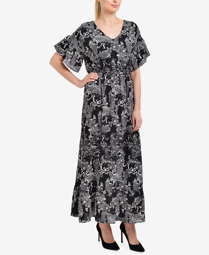 NY Collection Printed Maxi Dress - Macy's