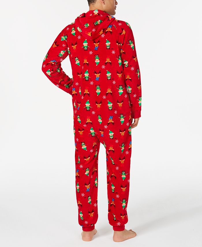 Family Pajamas Matching Men's Elf Hooded One-Piece, Created For Macy's ...