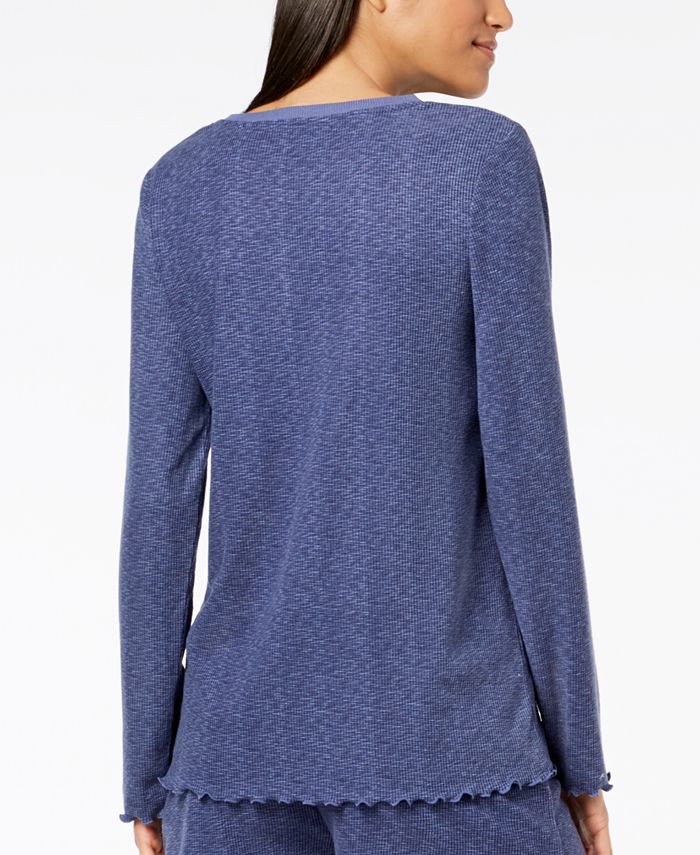 Ande Waffled Henley Pajama Top Macy's