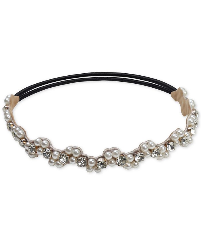 Deepa Imitation Pearl & Rhinestone Stretch Headband Macy's