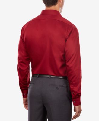 Men's Classic/Regular Fit Stretch Wrinkle Free Sateen Dress Shirt