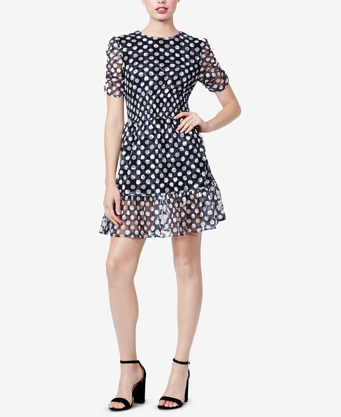 Betsey Johnson Polka Dot Dress Polka Dot Long Sleeve Dress Betsey Johnson  Polka Dot Wrap Dress