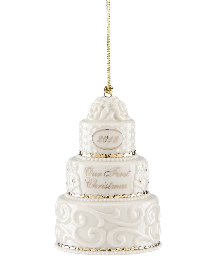 Lenox 2018 Our 1st Christmas Together Cake Ornament Macy's
