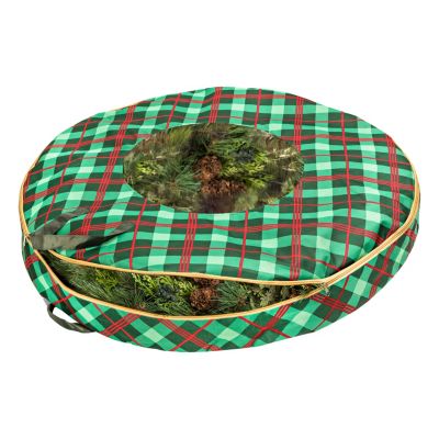 Honey Can Do - Plaid 36" Wreath Storage
