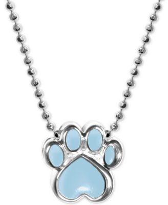 blue paw print necklace