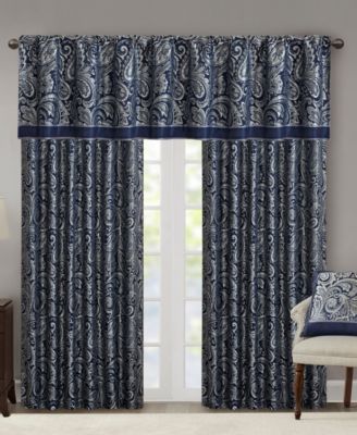 Aubrey Paisley Faux-Silk Window Treatments