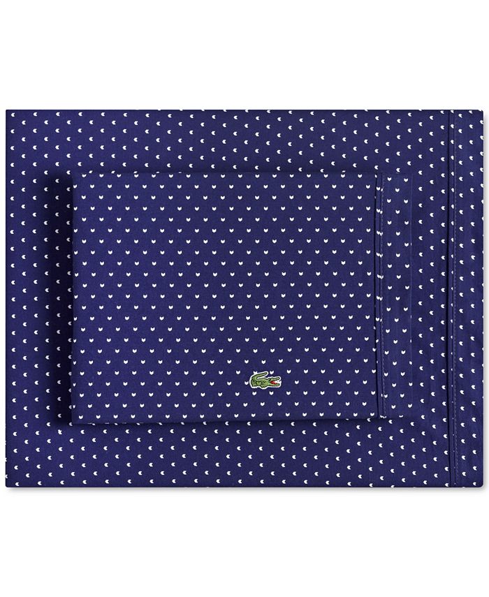 Lacoste Home CLOSEOUT! Lacoste Printed Cotton Percale Full Sheet Set ...