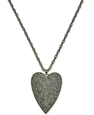 image of Thalia Sodi Hematite-Tone Pave Heart 18