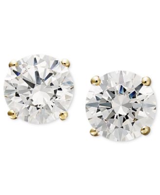 Arabella Cubic Zirconia Stud Earrings in 14k Gold - Yellow Gold 300$