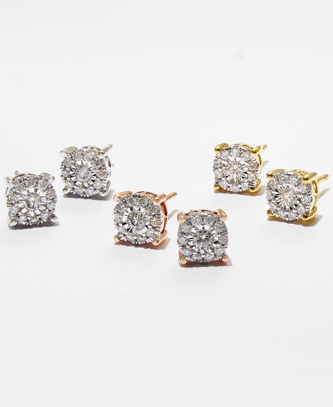 Женские платья Macy's Diamond Stud Earrings (1/3 ct. t.w.) in 14k White, Yellow or Rose Gold