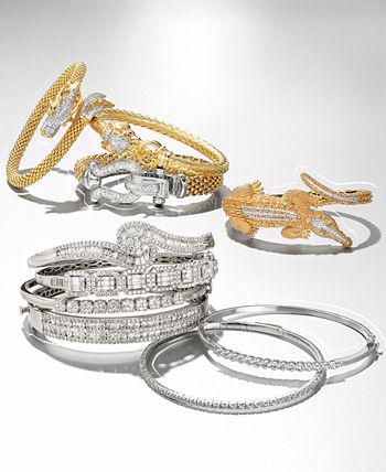 Macy's - Diamond Bangle Bracelet in 14k White Gold (1-1/2 ct. t.w.)