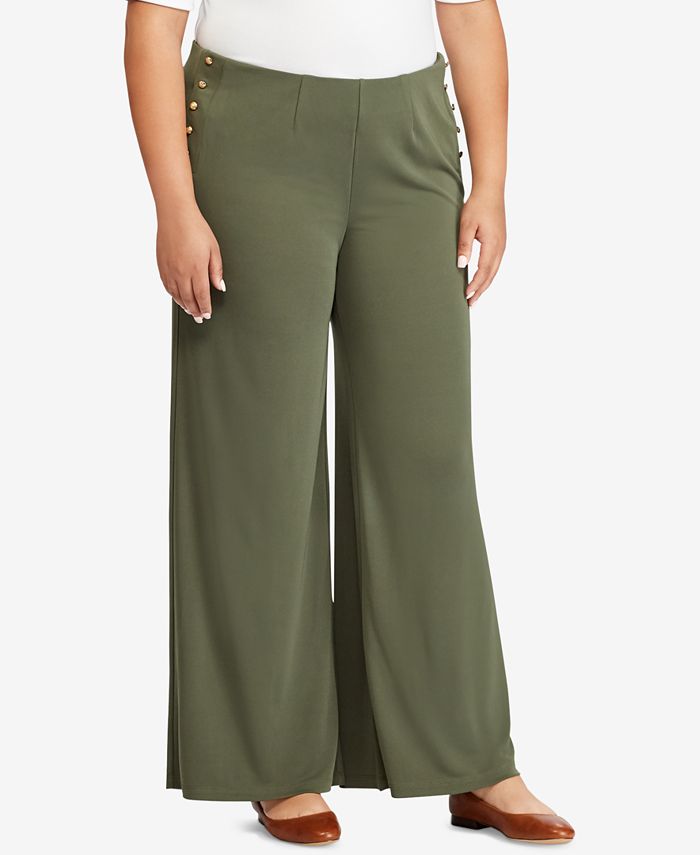 Lauren Ralph Lauren Plus Size High-Rise Pants - Macy's