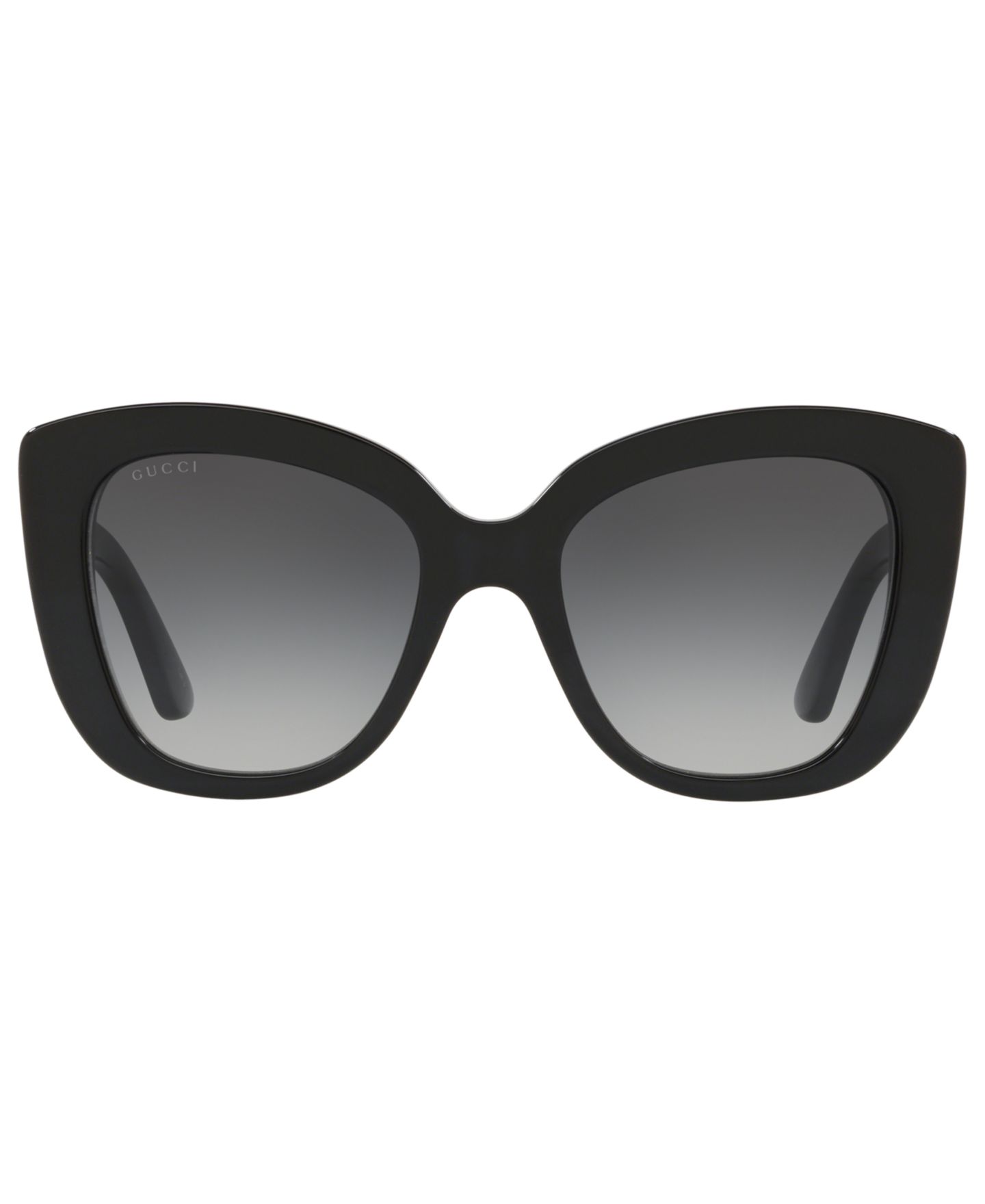 Женские солнцезащитные очки Gucci Sunglasses, GG0327S, цвет: Чёрный блестящий / Серый — фото 2