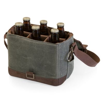 Legacy&reg; by Khaki Green & Brown Beer Caddy Cooler Tote with Opener