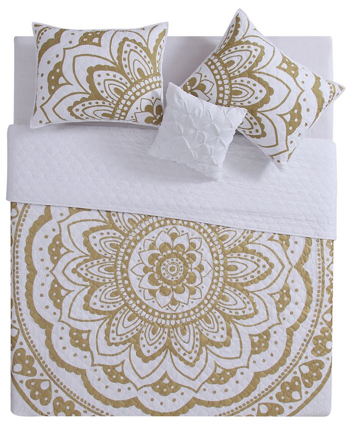 VCNY Home Karma Gold 4Pc. Full/Queen Quilt Set Macy's